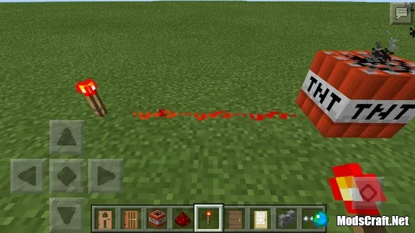 Активация динамита в Майнкрафт