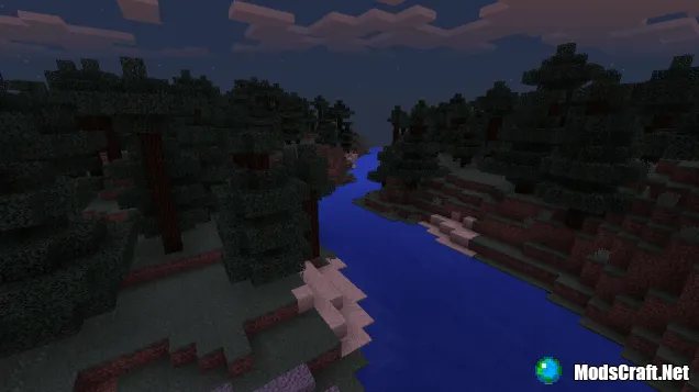 Скриншот реки в Майнкрафте