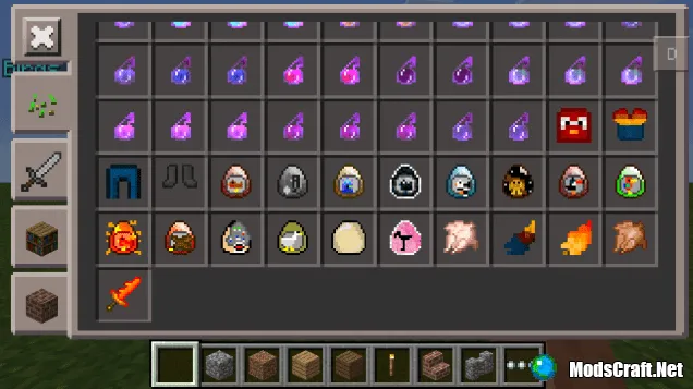 Скриншот яиц спавна животных