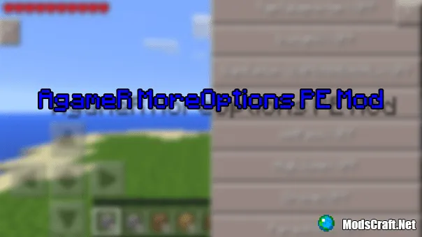 Мод: AgameR MoreOptions PE 0.13.1