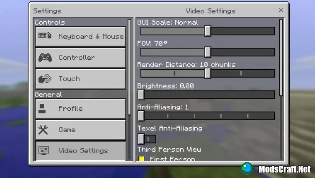 MCPE: Новый вид экрана настроек!