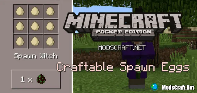 Мод Craftable Spawn Eggs 0.15.6/0.15.4/0.15.3