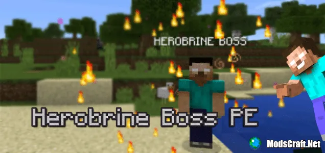 Мод Herobrine Boss PE 0.15.7/0.15.6/0.15.4