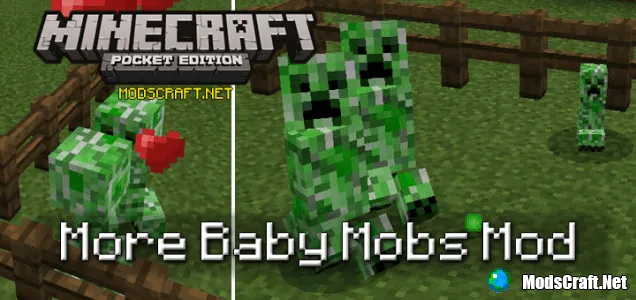 Мод More Baby Mobs 0.17.0/0.16.1/0.16.0
