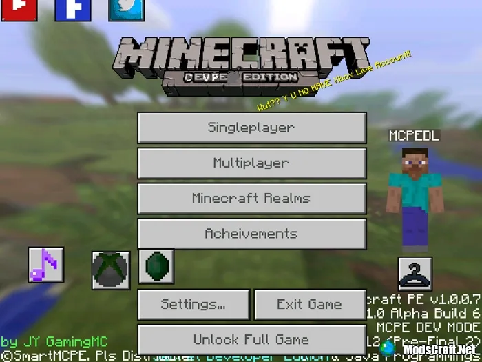 Мод Dev Edition 1.0/0.17.0