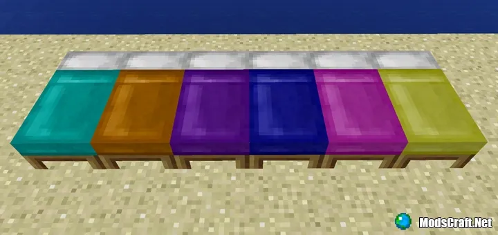 Minecraft PE 1.1: окрашенные кровати