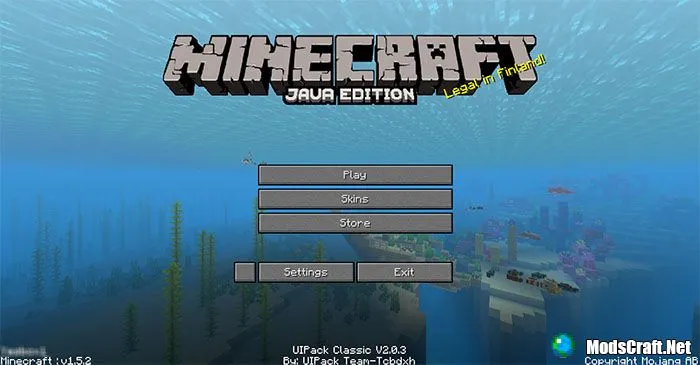 Текстуры: UIPack Classic 1.7/1.6/1.4