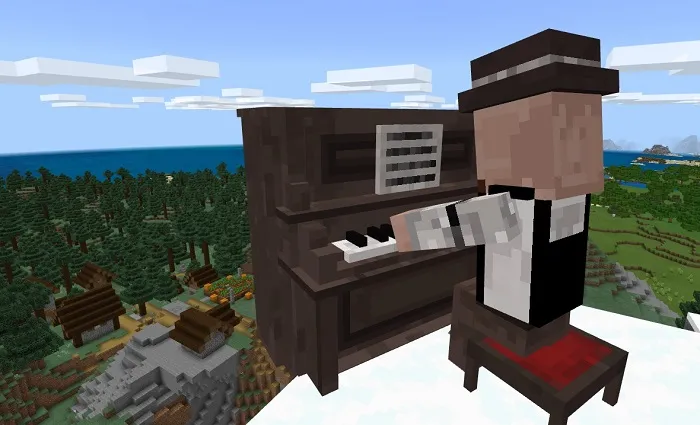 Мод Piano Villager 1.13+