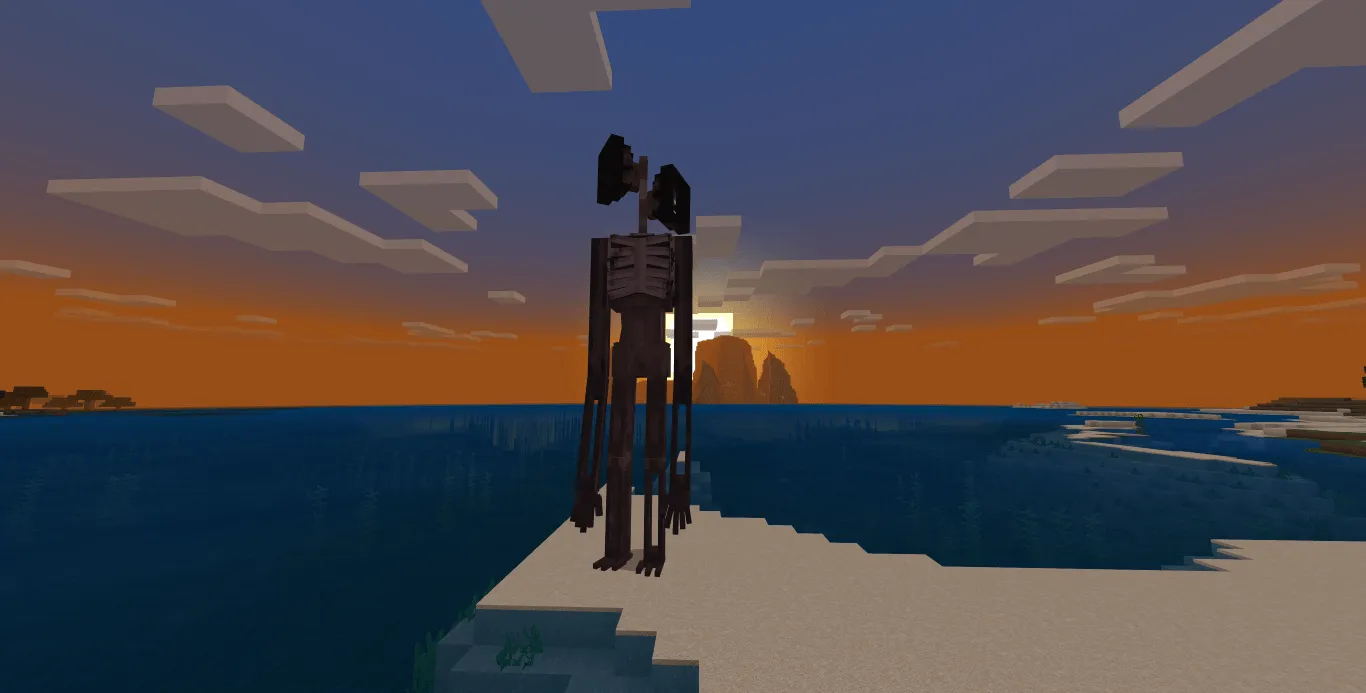 Сиреноголовый на пляже