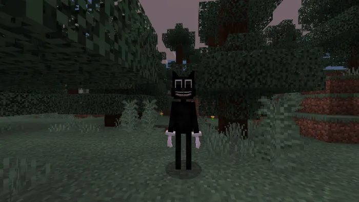 Мультяшный кот в лесу