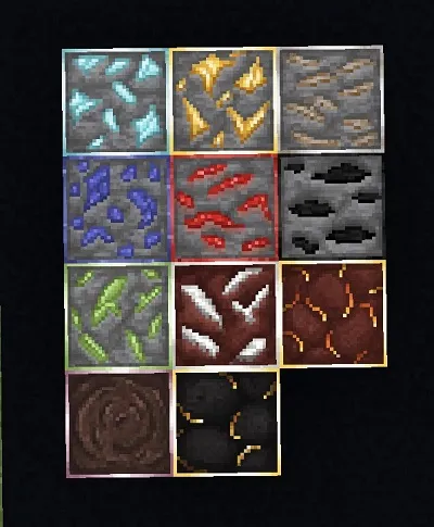 Текстуры: Прорисованные руды