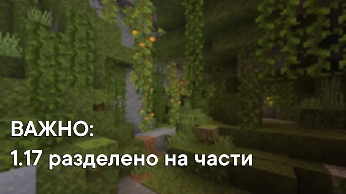 ВАЖНО: Обновление 1.17 разделено на части