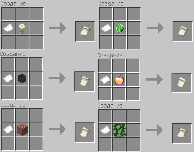 Шаблоны узоров в Minecraft