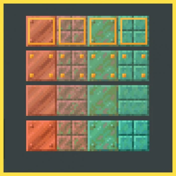 Новые текстуры медных блоков