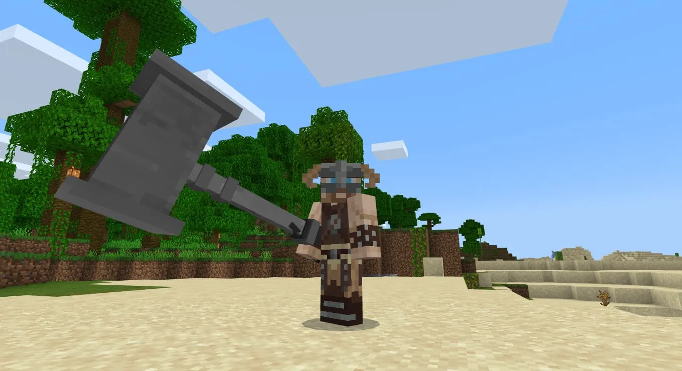 Металлический молот в Майнкрафт