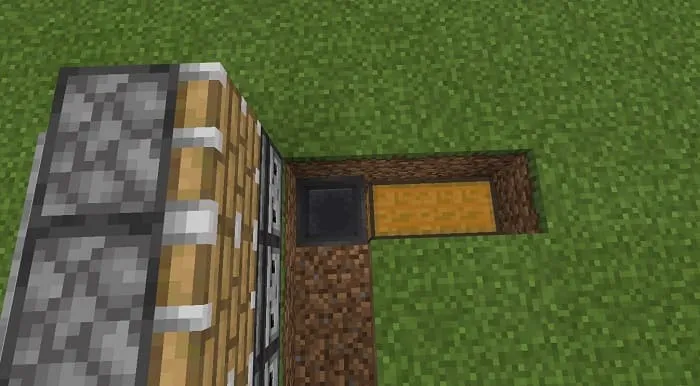 Разместите сундук возле схемы и воронку