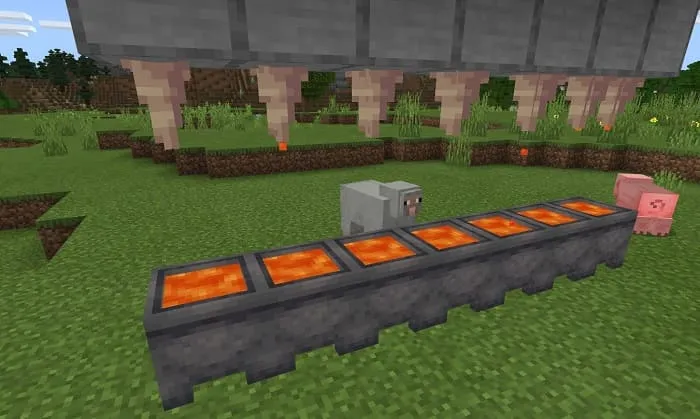 Готовая ферма лавы в Майнкрафт