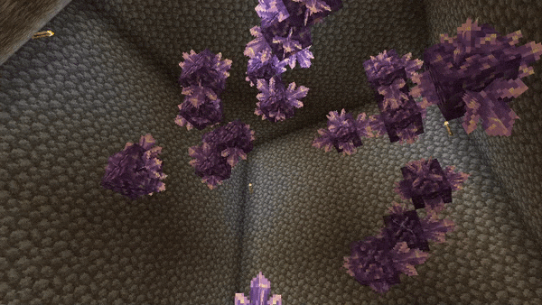 Работа фермы осколков аметиста