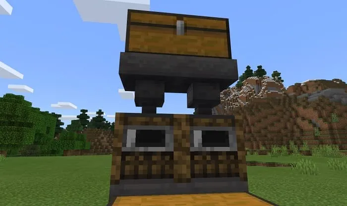 Воронка и сундук на коптильне