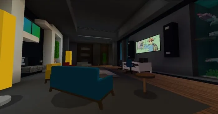 Декоративные блоки для гостиной в Minecraft