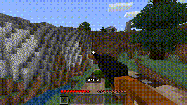 Анимация перезарядки оружия в Minecraft