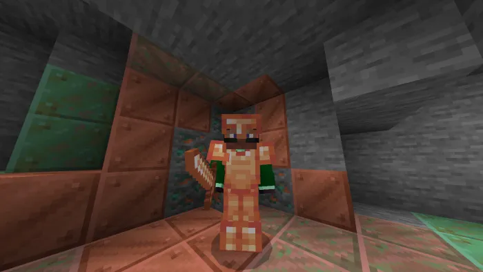 Вид медной брони в Майнкрафт