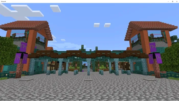 Вход в парк с аттракционами