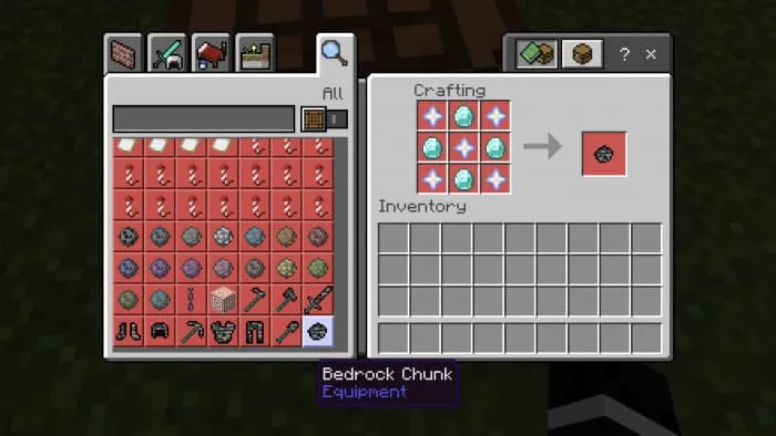 Мод: Экипировка из бедрока