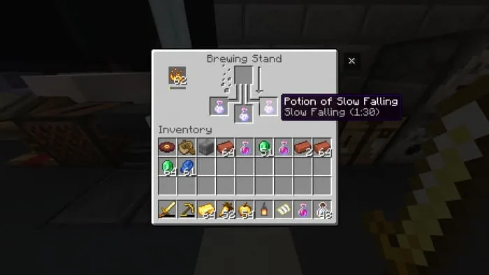 Обновленное окно зельеварения