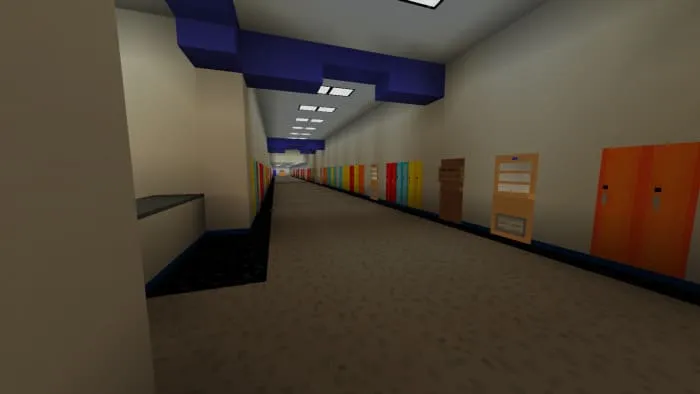 Коридоры школы в Майнкрафт