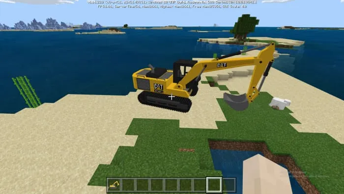 Вид экскаватора сбоку