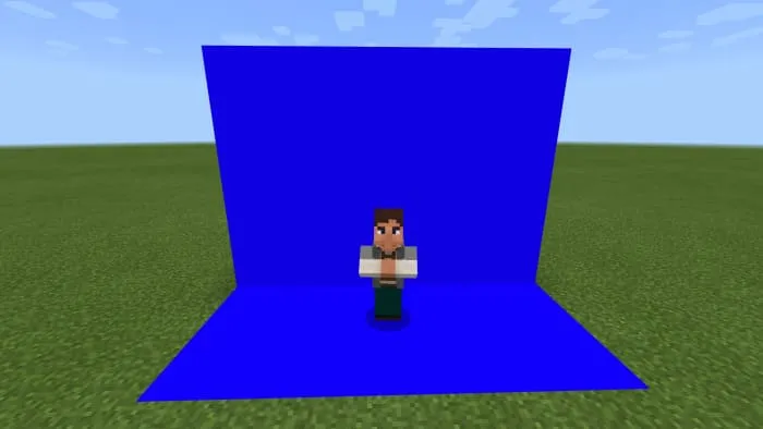Синий  хромакей в Майнкрафт