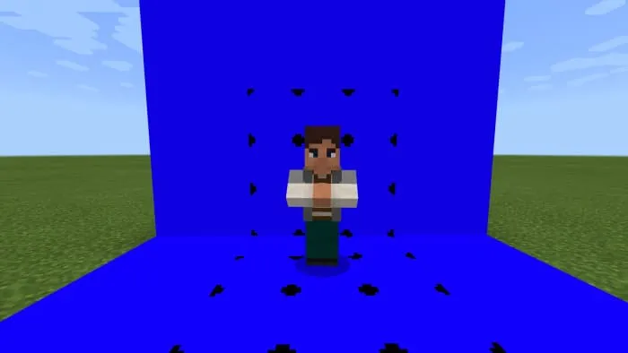 Синий хромакей с точками