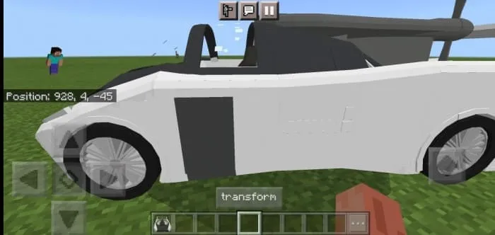 Трансформация машины для полетов