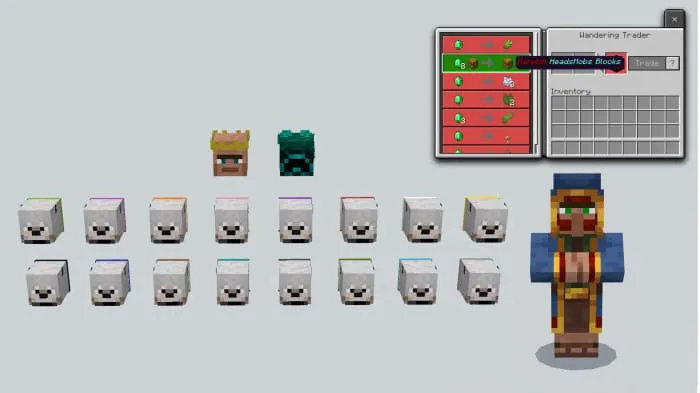 Получение голов мобов через жителя