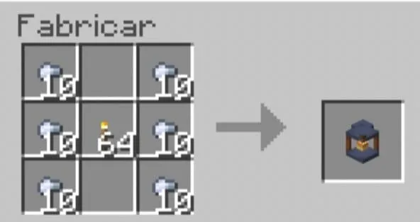 Крафт железной лампы