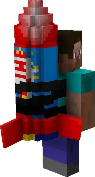 Крылья в виде ракеты в Майнкрафт