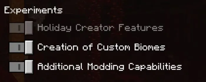 Включение мода