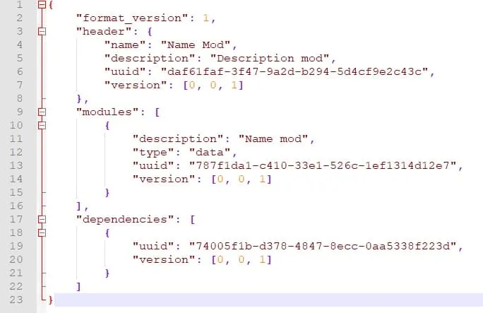Код мода до изменений
