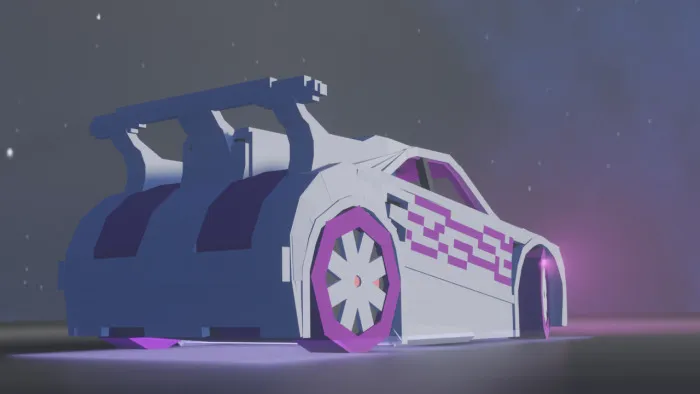 Машина сзади