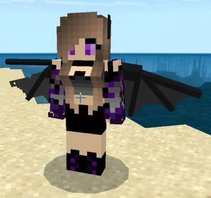 Девушка Дакрон в Майнкрафт