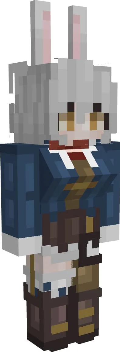 Девушка в виде кролика в Майнкрафт