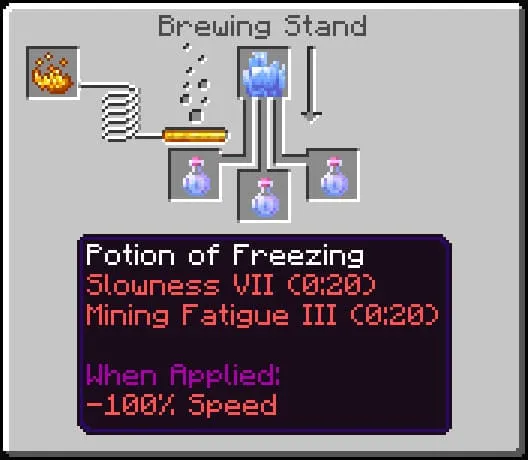 Холодное зелье в Minecraft