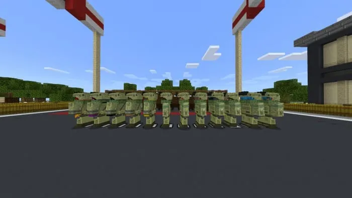 Вид военной формы сбоку