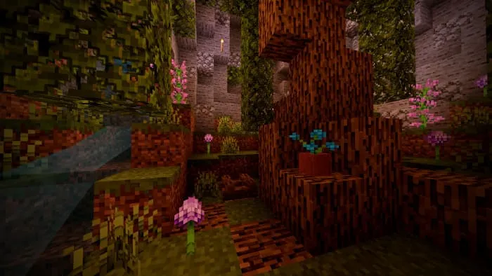 Вид на блоки в Обычном мире