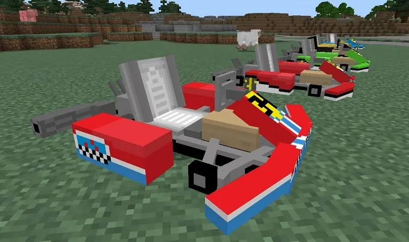 Красная машина для картинга