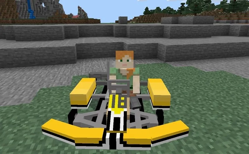 Жёлтая машина для картинга