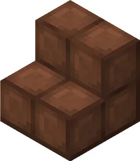 Ступенька из сухой грязи в Майнкрафт