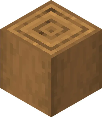 Ошкуренное бревно баобоба в Майнкрафт