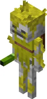 Скелет с мхом в Майнкрафт